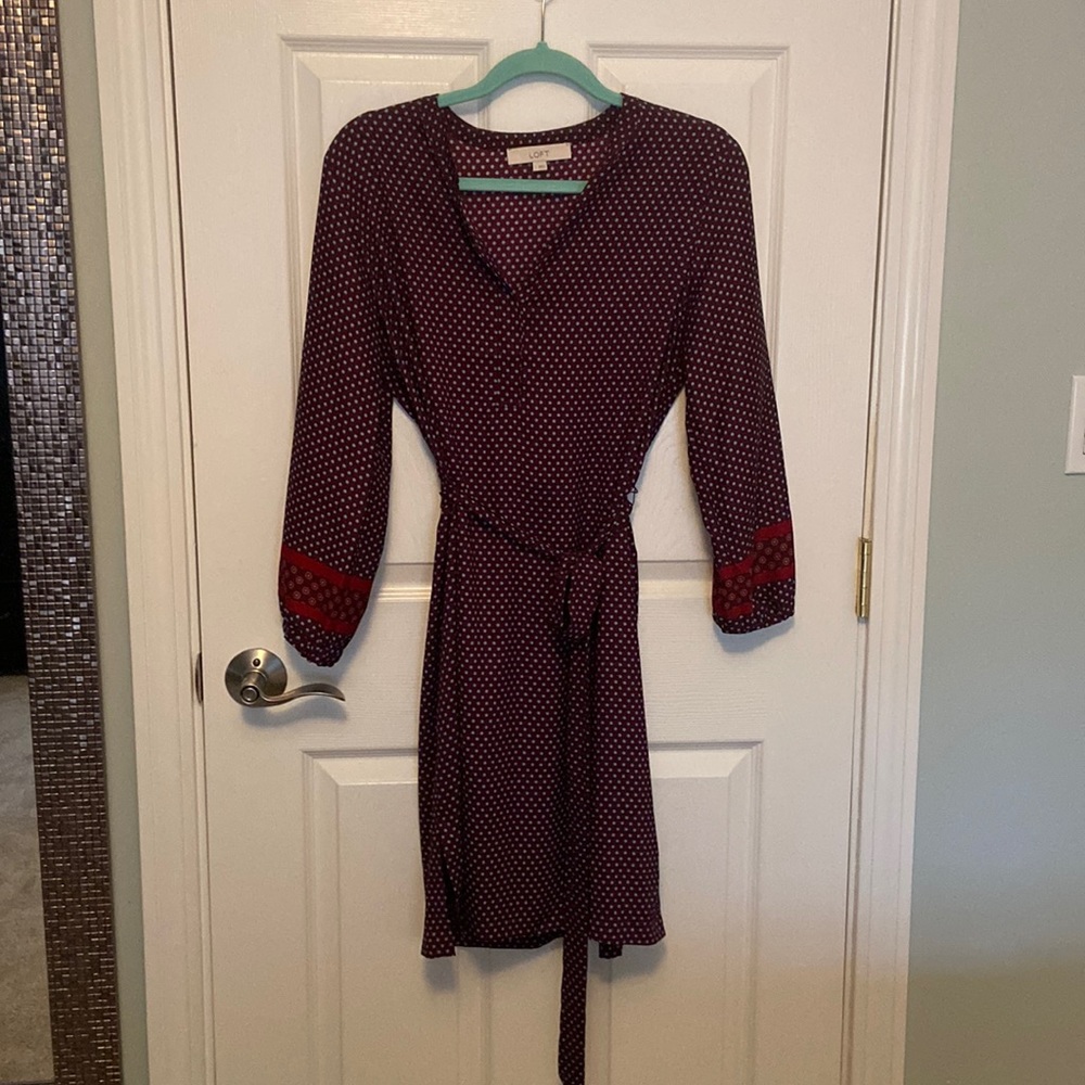 Loft long balloon sleeve dress